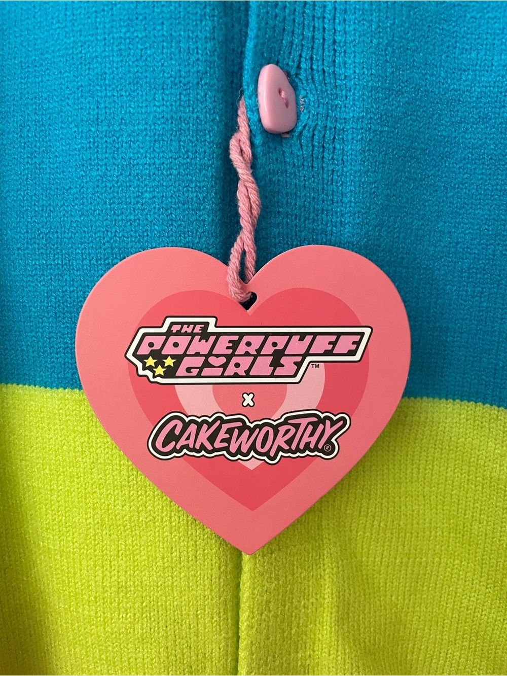Powerpuff Girls Striped Heart Pocket Cardigan by Cakeworthy - Picture 4 of 6